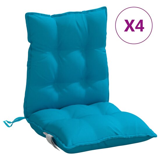 Stoelkussens Lage Rug Oxford Stof Licht 4 Blauw