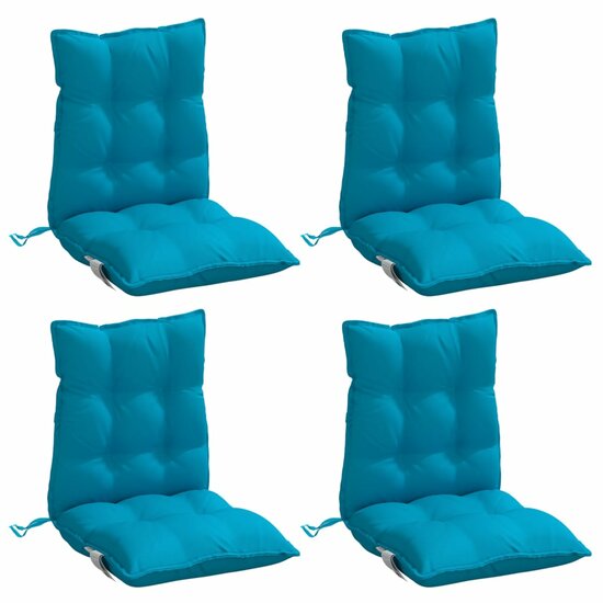 Stoelkussens Lage Rug Oxford Stof Licht 4 Blauw
