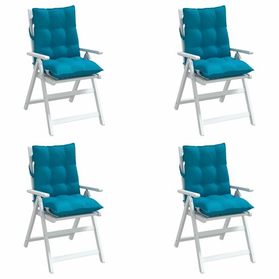 Stoelkussens Lage Rug Oxford Stof Licht 4 Blauw