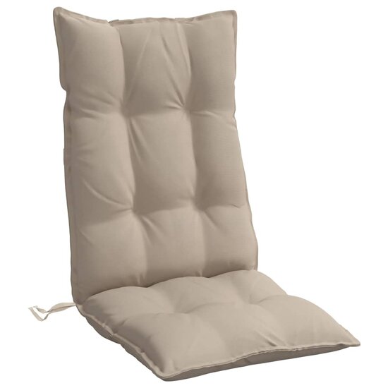 Stoelkussens Hoge Rug Oxford Stof 4 Taupe