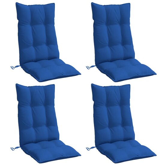 Stoelkussens Hoge Rug Oxford Stof 4 koningsblauw