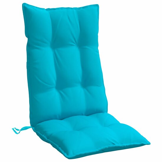 Stoelkussens Hoge Rug Oxford Stof 2 Turquoise