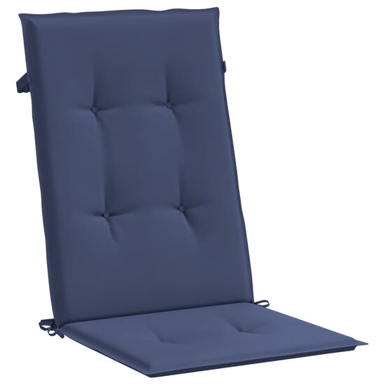 Stoelkussens Hoge Rug Stof 6 120 x 50 x 3 cm Marineblauw