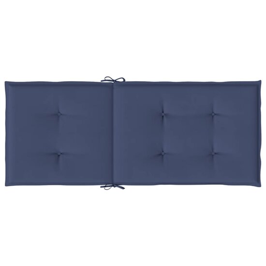 Stoelkussens Hoge Rug Stof 6 120 x 50 x 3 cm Marineblauw