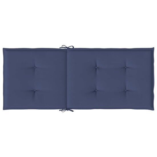 Stoelkussens Hoge Rug Stof 2 120 x 50 x 3 cm Marineblauw