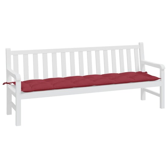 Tuinbankkussen 200x50x7 cm oxford stof wijnrood