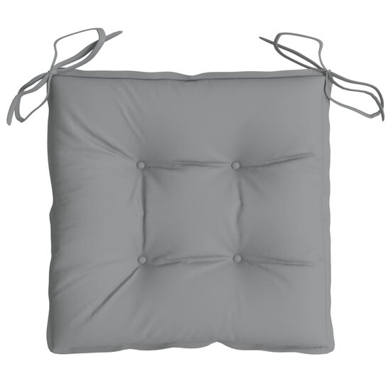 Stoelkussens 6 st 50x50x7 cm oxford stof grijs