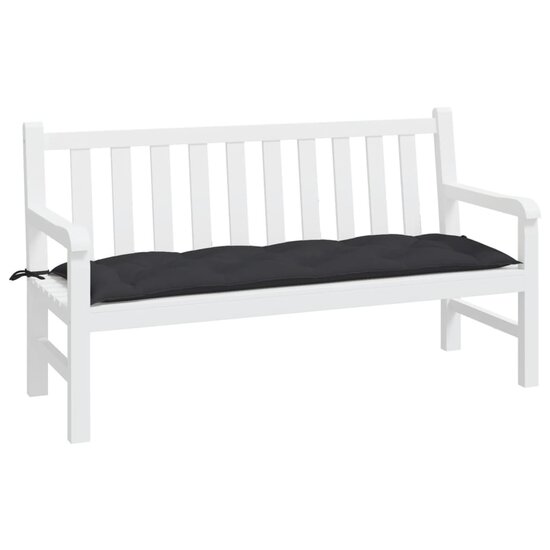 Tuinbankkussen 150x50x7 cm oxford stof zwart