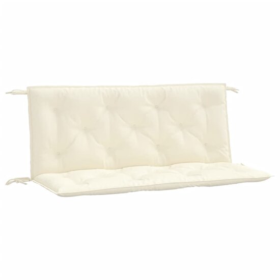Tuinbankkussens 2 st 120x50x7 cm oxford stof cr&egrave;mewit
