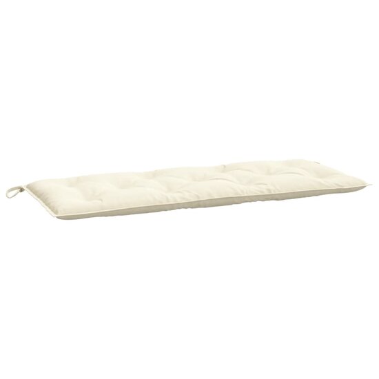 Tuinbankkussens 2 st 120x50x7 cm oxford stof cr&egrave;mewit