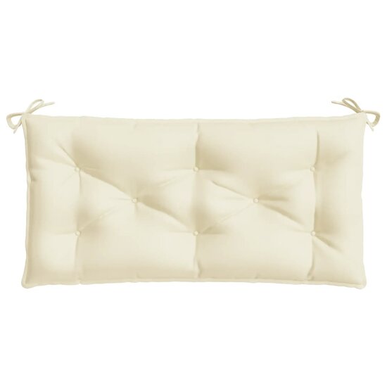 Tuinbankkussens 2 st 100x50x7 cm oxford stof cr&egrave;mekleurig