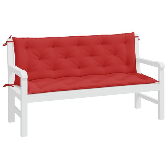 Tuinbankkussens 2 st 150x50x7 cm oxford stof rood