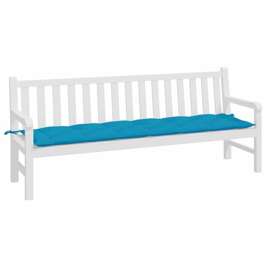 Tuinbankkussen 200x50x7 cm oxford stof lichtblauw