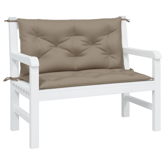 Tuinbankkussens 2 st 100x50x7 cm oxford stof taupe