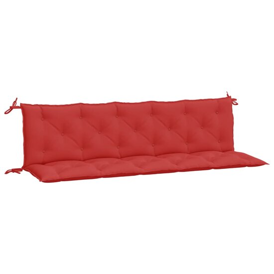 Tuinbankkussens 2 st 180x50x7 cm oxford stof rood