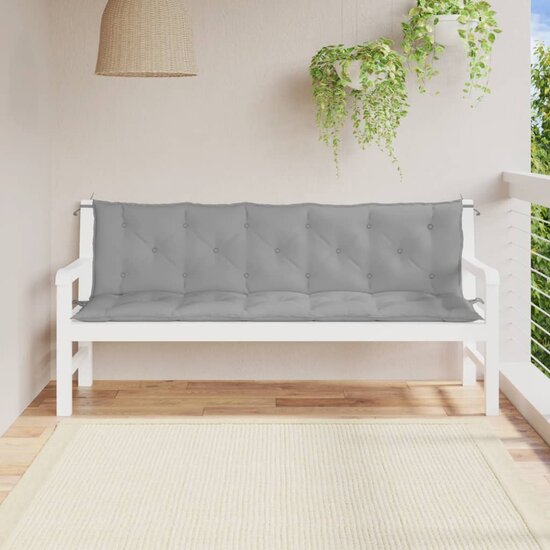 Tuinbankkussens Oxford Stof 180 x 50 x 7 cm Grijs