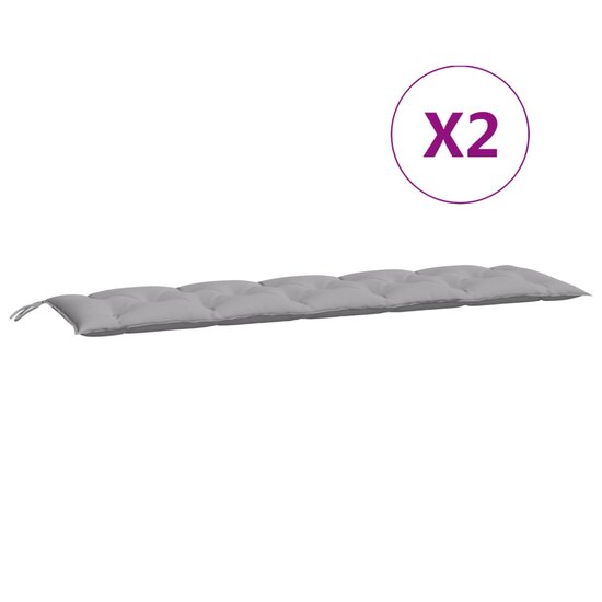 Tuinbankkussens Oxford Stof 180 x 50 x 7 cm Grijs