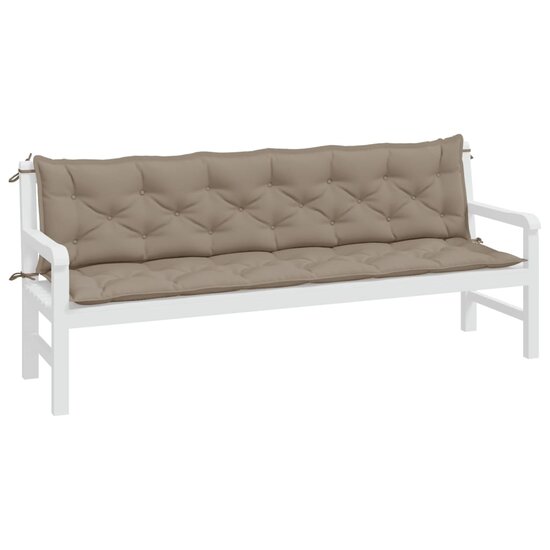 Tuinbankkussens Oxford Stof 200 x 50 x 7 cm Taupe