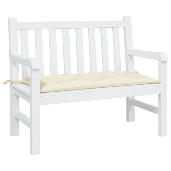 Tuinbankkussen 110X50X7 Cm Oxford Stof Wit Cr&egrave;me