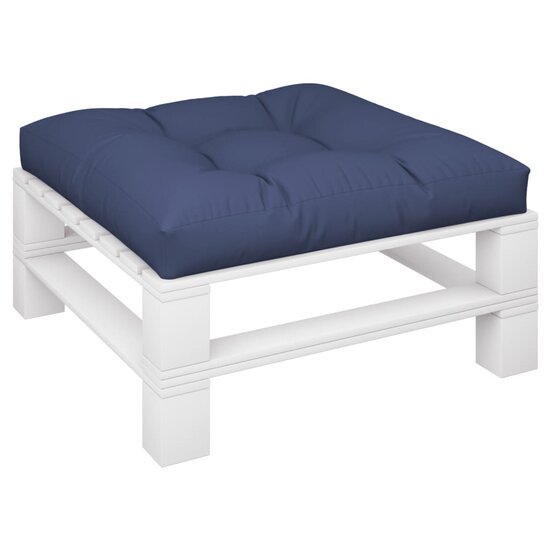 Palletkussen 80x80x12 cm stof marineblauw