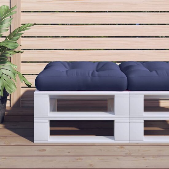 Palletkussen Stof Marineblauw 60 x 60 x 12 cm