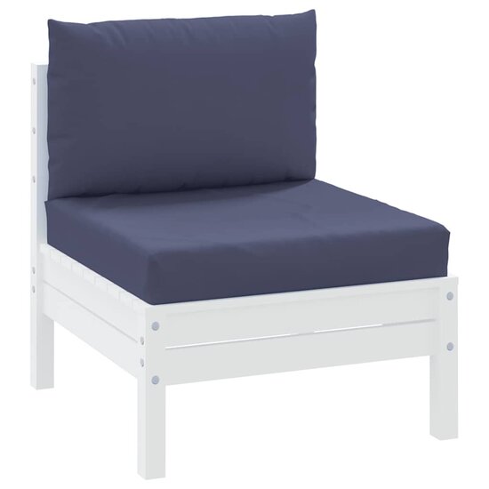 Palletkussens 2 St Stof Marineblauw 1 Bladontwerp