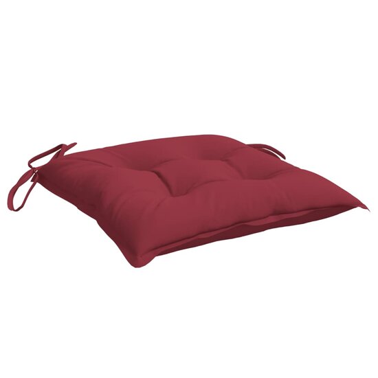Stoelkussens Oxford Stof 6 40 x 40 x 7 cm Wijnrood