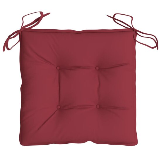 Stoelkussens Oxford Stof 6 40 x 40 x 7 cm Wijnrood