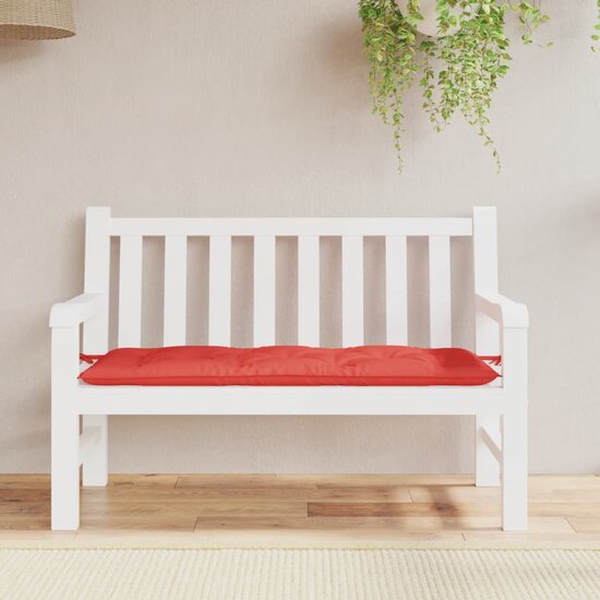 Tuinbankkussen Oxford Stof 120 x 50 x 7 cm Rood