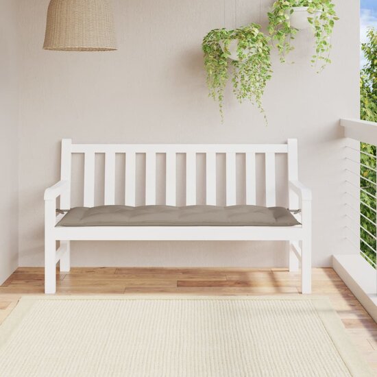 Tuinbankkussen Oxford Stof 150 x 50 x 7 cm Taupe