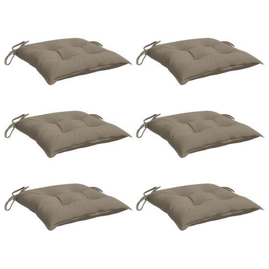 Palletkussens 6 st 50x50x7 cm oxford stof taupe
