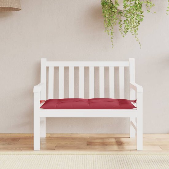 Tuinbankkussen 100x50x7 cm oxford stof wijnrood