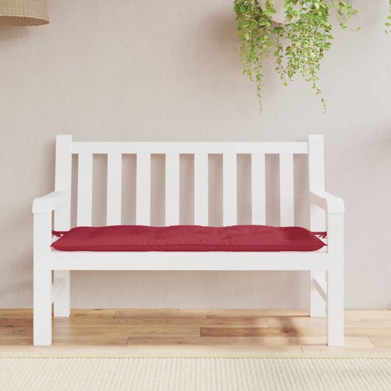 Tuinbankkussen 120x50x7 cm oxford stof wijnrood
