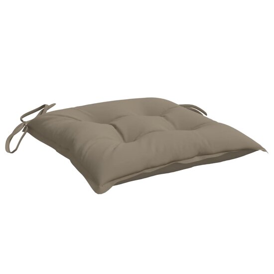 Stoelkussens 6 st 40x40x7 cm oxford stof taupe