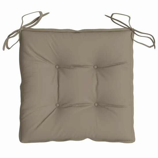 Stoelkussens 6 st 40x40x7 cm oxford stof taupe