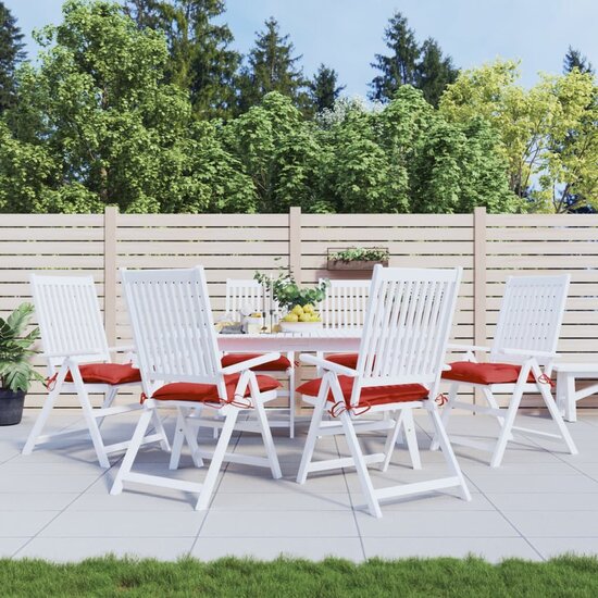 Palletkussens 6 st 50x50x7 cm oxford stof rood