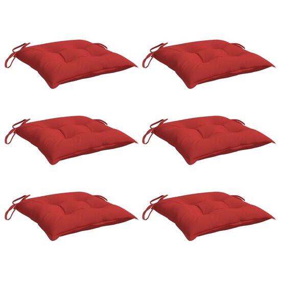 Palletkussens 6 st 50x50x7 cm oxford stof rood