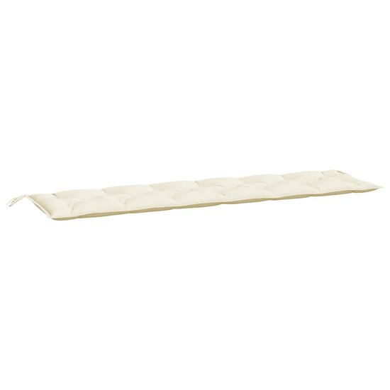 Tuinbankkussen 200x50x7 cm oxford stof cr&egrave;mekleurig