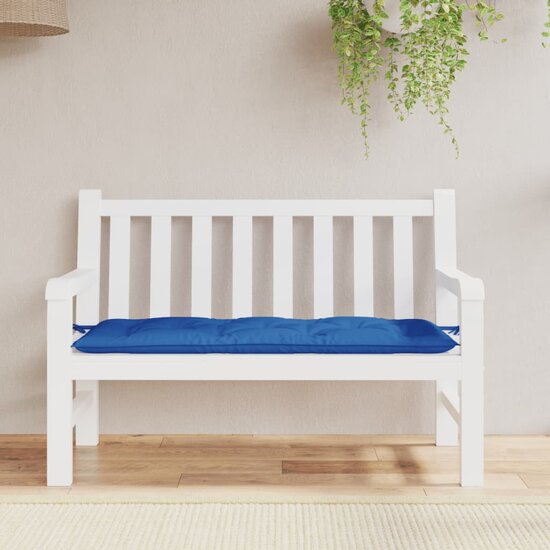 Tuinbankkussen 120x50x7 cm oxford stof blauw