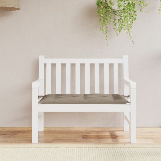 Tuinbankkussen 100x50x7 cm oxford stof taupe