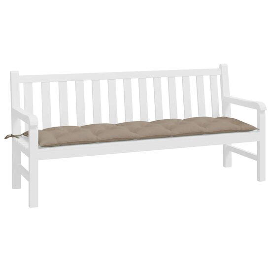 Tuinbankkussen 180x50x7 cm oxford stof taupe