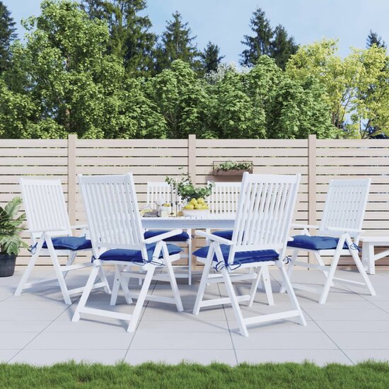 Palletkussens 6 st 50x50x7 cm oxford stof blauw