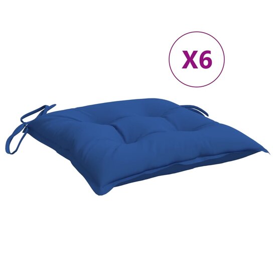 Palletkussens 6 st 50x50x7 cm oxford stof blauw