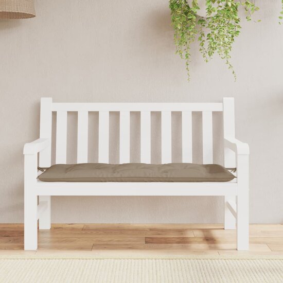 Tuinbankkussen 120x50x7 cm oxford stof taupe