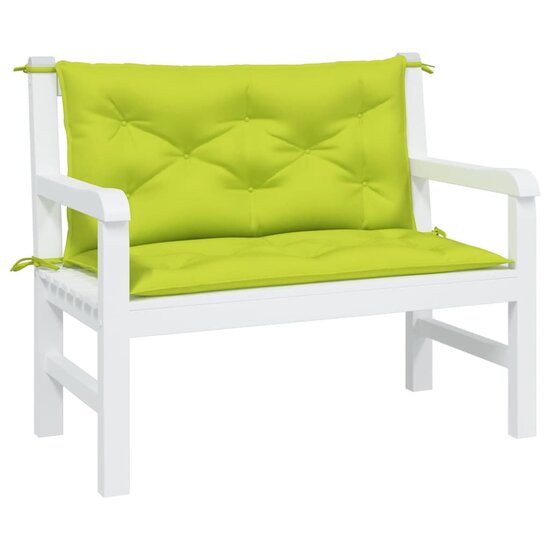 Tuinbankkussens Oxford Stof 100 x 50 x 7 cm Heldergroen