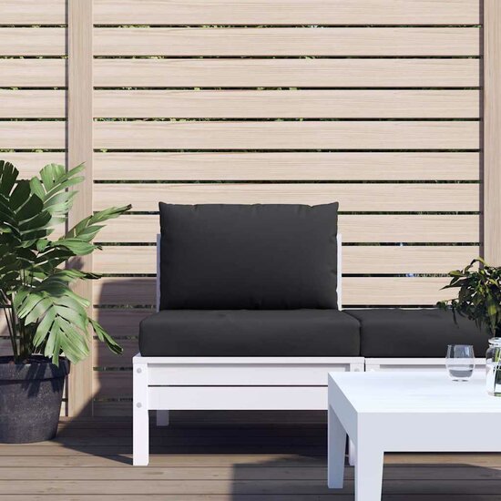 Palletkussens 2 St Stof 1 Zwart