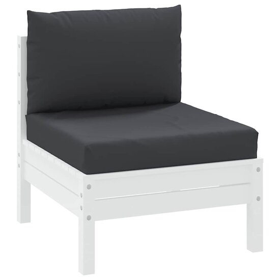 Palletkussens 2 St Stof 1 Zwart