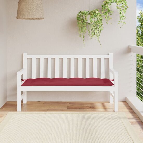 Tuinbankkussen Oxford Stof 150 x 50 x 7 cm Wijnrood