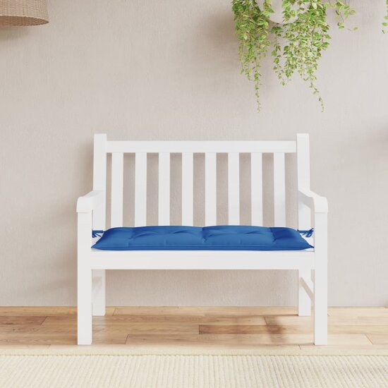 Tuinbankkussen Oxford Stof 100 x 50 x 7 cm Blauw