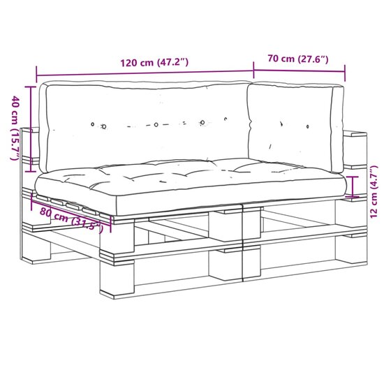 Palletkussens Stof Bladpatroon